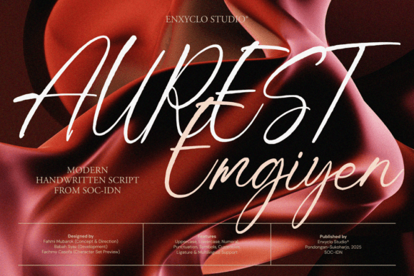 Aurest Emgiyen: A Modern Luxury Script Font for Editorial Design