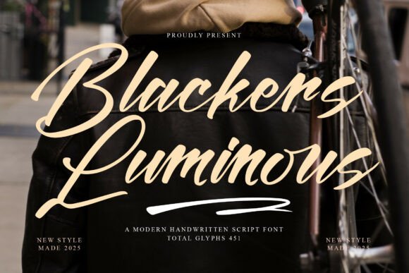 Blackers Luminous: A Modern Script Typeface for Editorial Design