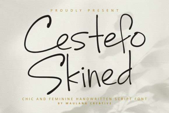 Cestefo Skined Font for Elegant Handmade Designs