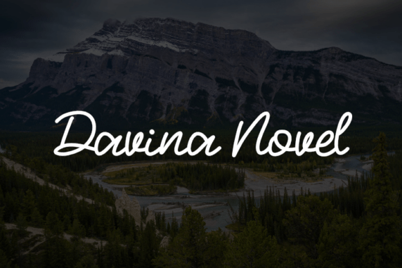Davina Novel Script Font for Makers