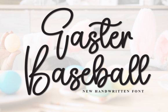 Easter Baseball Font for Spring Campaigns