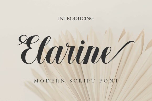 Elarine Script Font for Elegant Editorial Design