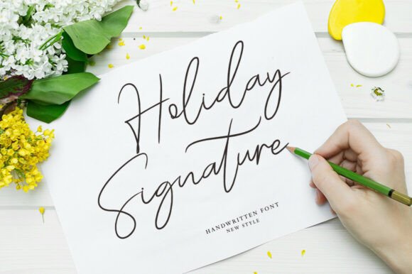 Holiday Signature Font for Elegant Branding