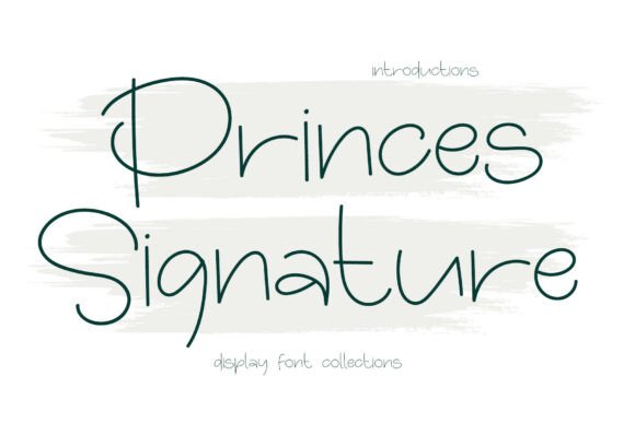 Princes Signature Typeface for Elegant Web Design