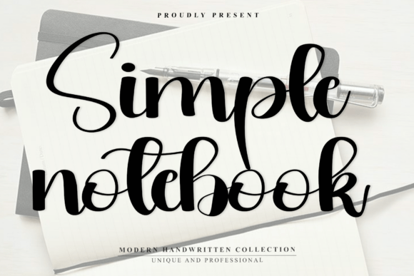 Simple Notebook Font for Modern Web Design