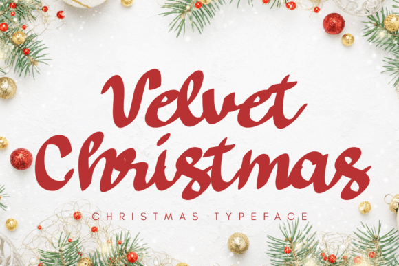 Velvet Christmas Typeface for Festive Web Design