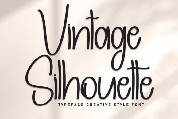 Vintage Silhouette Font: Elegant Script for Designers
