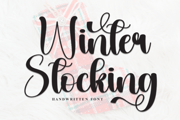 Winter Stocking Font for Cozy Editorial Design